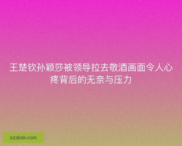 王楚钦孙颖莎被领导拉去敬酒画面令人心疼背后的无奈与压力 王楚钦孙颖莎被领导拉去敬酒画面令人心疼背后的无奈与压力
